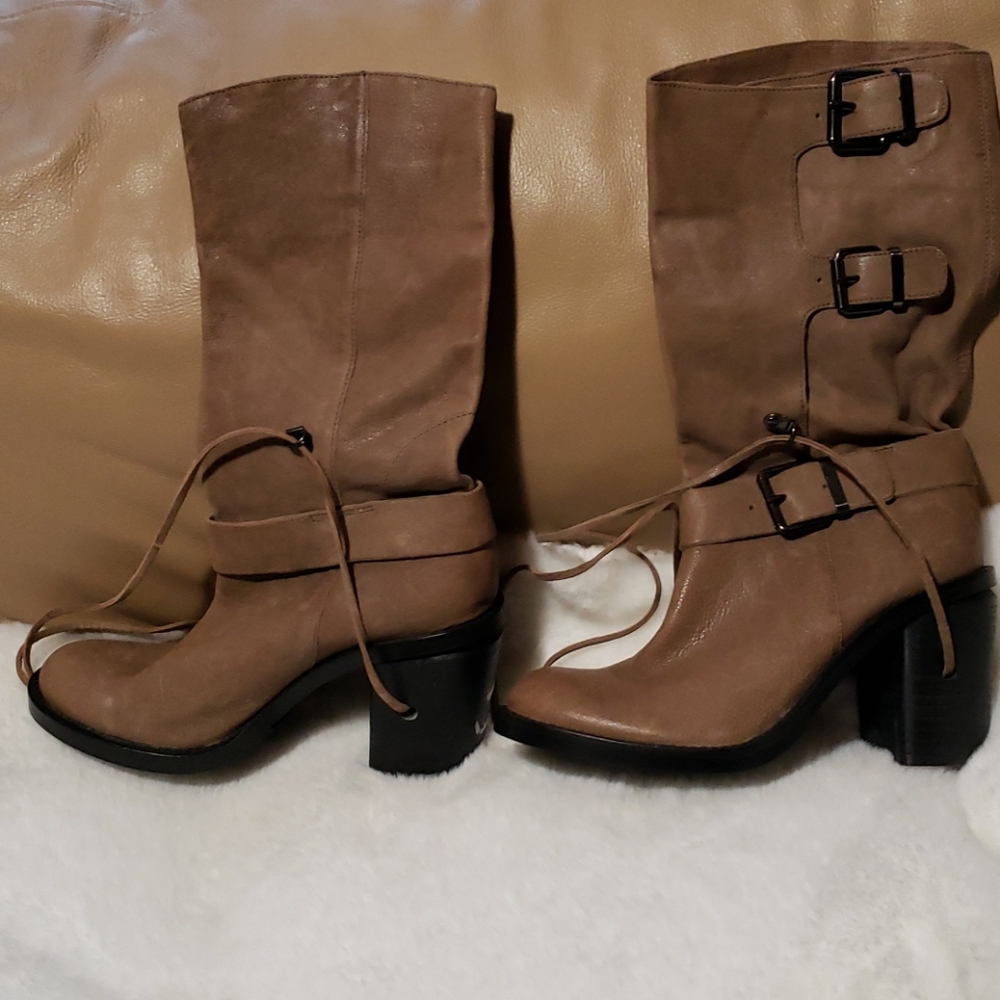 Vince Camuto skylas leather buckle boots - Picture 3 of 16